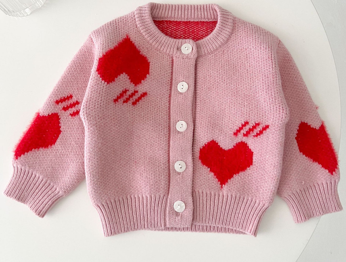 Knitted bodysuit / vest heart