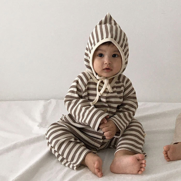 Baby Jumpsuit and Hat Set