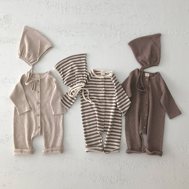 Baby Jumpsuit and Hat Set